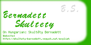 bernadett skultety business card